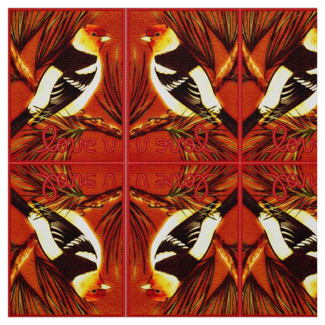 Kärlek U Tanager Fabric Tyg (Provkarta)