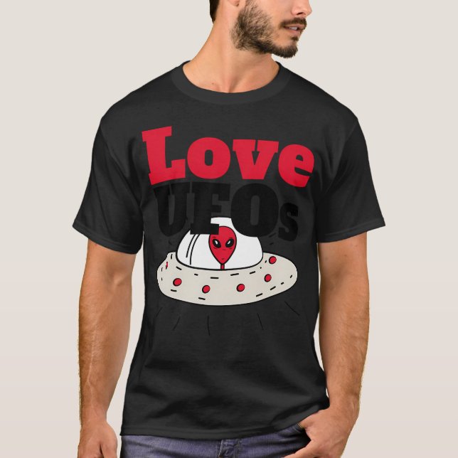 Kärlek Ufos T Shirt (Framsida)