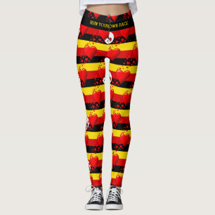 KÄRLEK UGANDA Red Hearts SPRINGA ERA TÄVLING Anpas Leggings