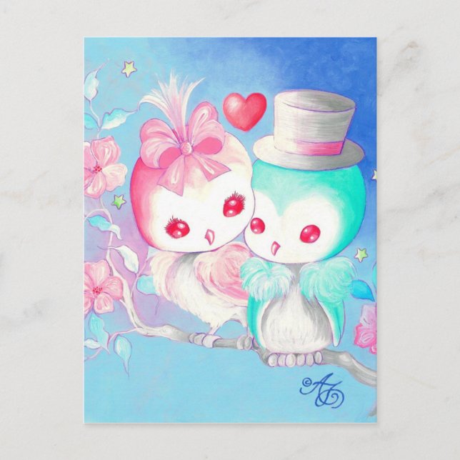 Kärlek Uggla Vykort (Framsida)