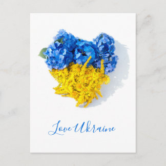 Kärlek Ukraina Blommig Konst Vykort