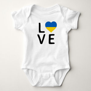 Kärlek - Ukraina Flagga T Shirt