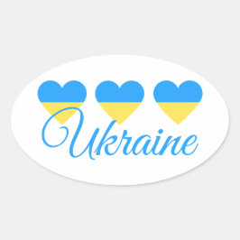 Kärlek Ukraina Ovalt Klistermärke