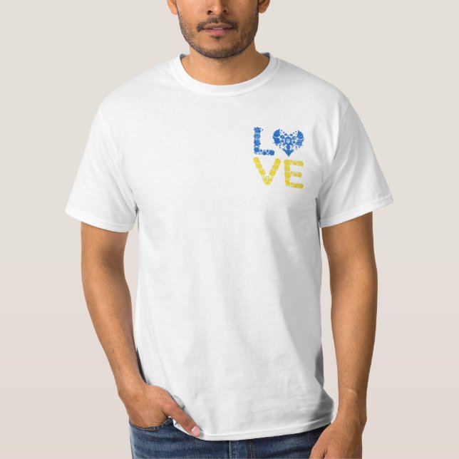 Kärlek Ukraina Shirt Heart Ukraina T (Framsida)