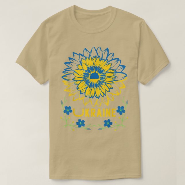 KÄRLEK Ukraina Solrossolrosolja, ukrainskt Flagga  T Shirt (Design framsida)