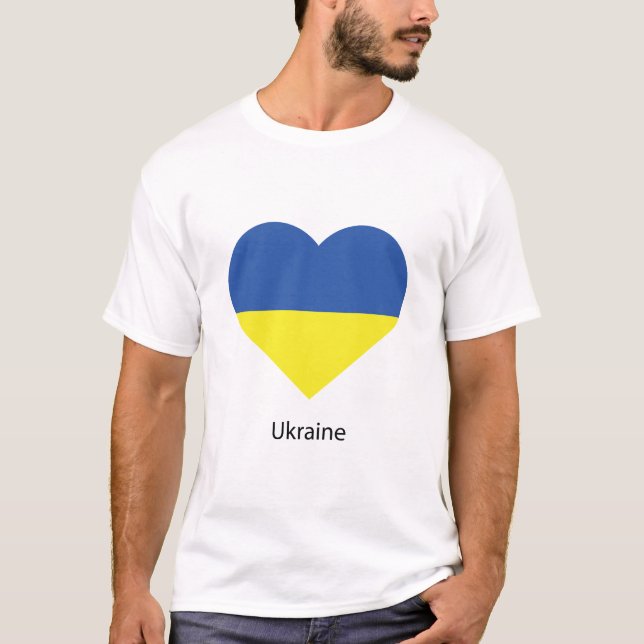Kärlek Ukraina T Shirt (Framsida)