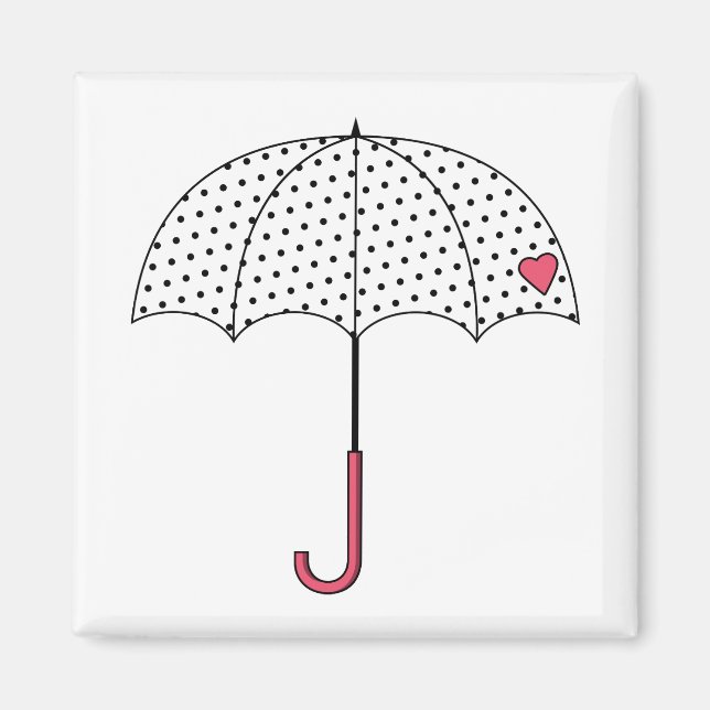 Kärlek Umbrella Magnet (Framsidan)
