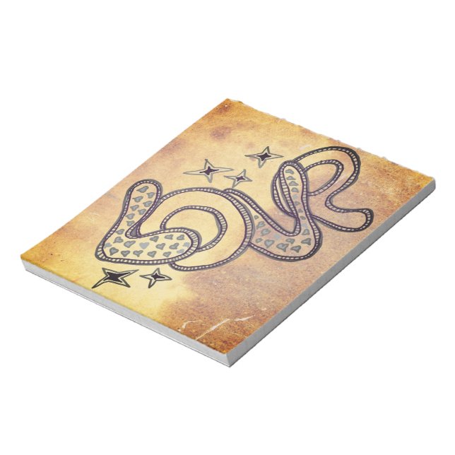 Kärlek under 1960-talet stil anteckningsblock (Roterad)