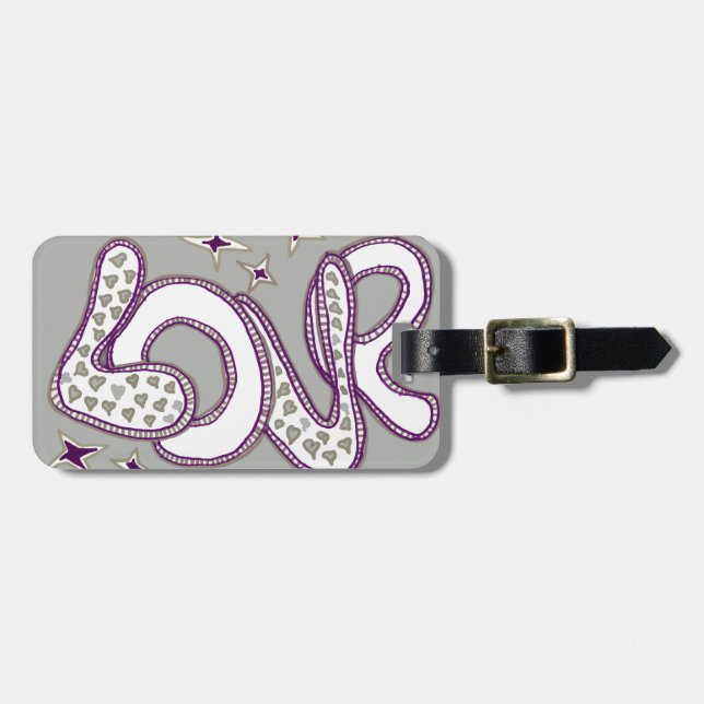 Kärlek under 1960-talet stil bagagebricka (Horisontell Framsida)