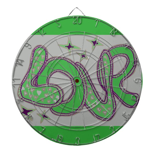 Kärlek under 1960-talet stil darttavla (Framsidan)