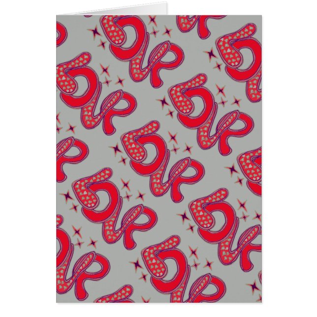 Kärlek under 1960-talet stil hälsningskort (Framsidan)