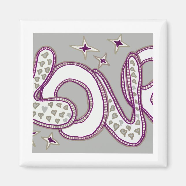 Kärlek under 1960-talet stil magnet (Framsidan)