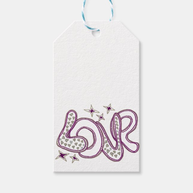 Kärlek under 1960-talet stil presentetikett (Framsidan)