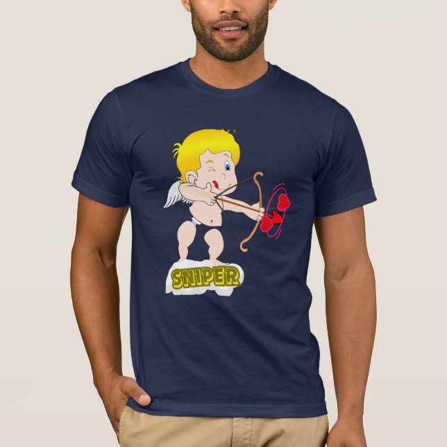"Kärlek under flygning: Cupid Arrow Graphic T-Shir T Shirt (Framsida)