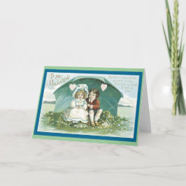 Kärlek under paraplyer helgkort