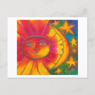 KÄRLEK UNDER SOL MÅNE och STARNA Inbjudan Vykort