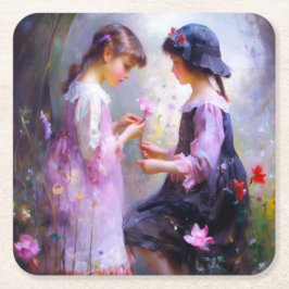 Kärlek Underlägg Papper Kvadrat