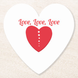 Kärlek Underlägg Red Heart & Dots