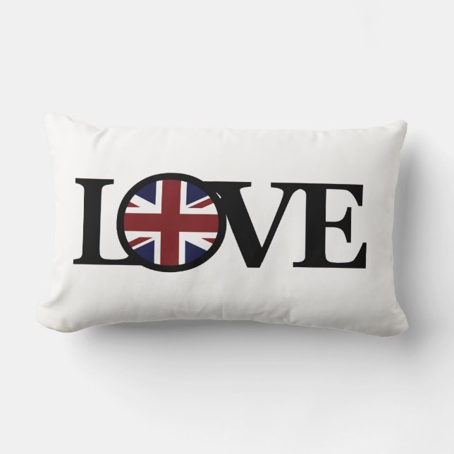 KÄRLEK Union Jack Lumbarkudde (Framsida)