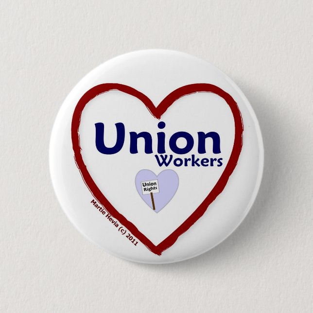 Kärlek: Union Workers - Button Knapp (Framsida)