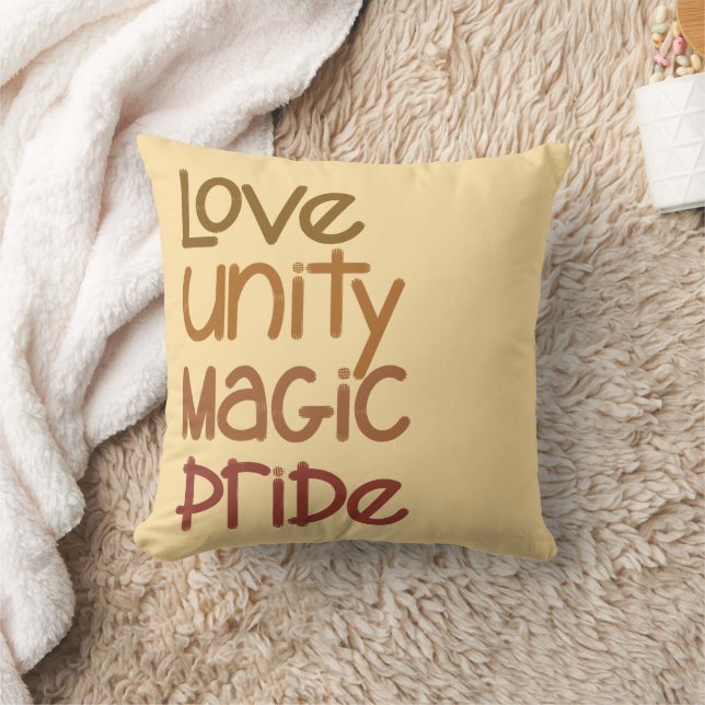 Kärlek Unity Magic Pride Black Kudde (Filt)