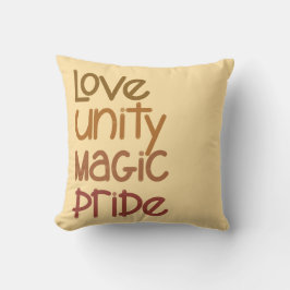 Kärlek Unity Magic Pride Black Kudde