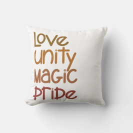 Kärlek Unity Magic Pride Black Kudde