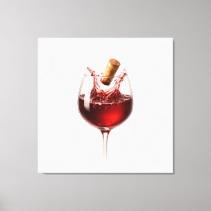 Kärlek Urkorkad Elegant Vinsprut Bröllopspresent Canvastryck
