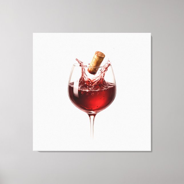 Kärlek Urkorkad Elegant Vinsprut Bröllopspresent Canvastryck (Framsida)