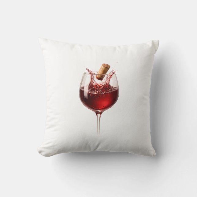 Kärlek Urkorkad Elegant Vinsprut Bröllopspresent Kudde (Framsida)