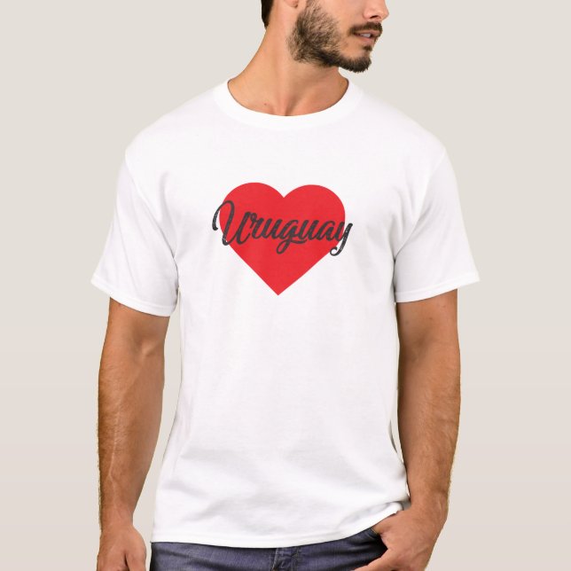 Kärlek Uruguay T Shirt (Framsida)
