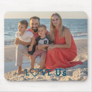 "KÄRLEK US"-familjefopto PERSONALIZE platt Musmatta
