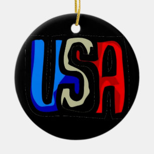 Kärlek USA Ceramic Ornament