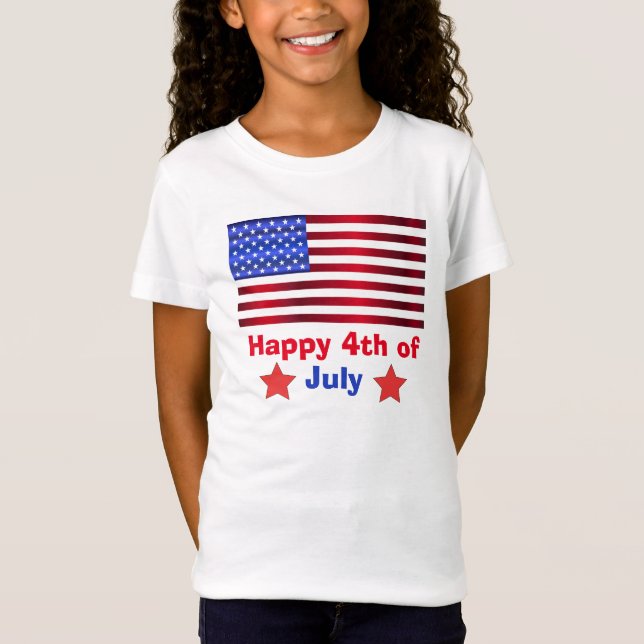 Kärlek USA flagga Barn Grundläggande Tanktop T Shirt (Framsida)