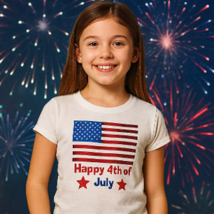 Kärlek USA Flagga Barns Grundläggande Tanketopp T Shirt