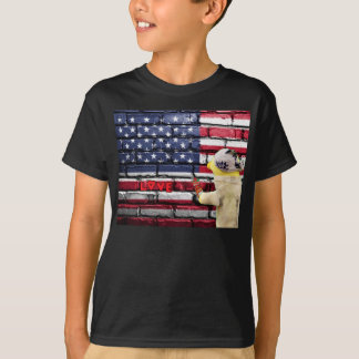 Kärlek USA graffiti wall art. T-Shirt