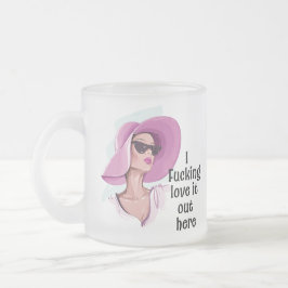 Kärlek ut det här frostad glasmugg