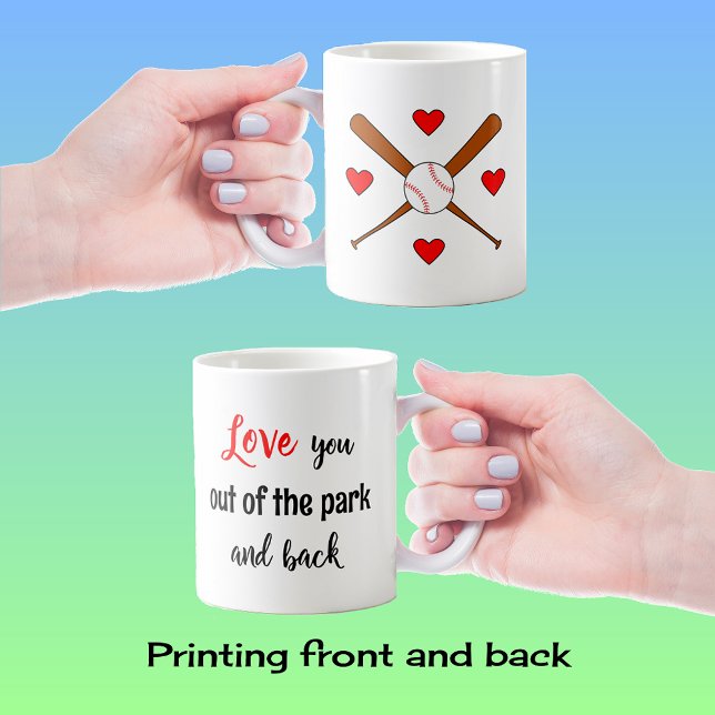 Kärlek ut ur basebollparken kaffemugg (Skapare uppladdad)