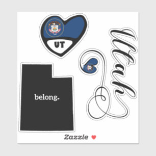 Kärlek Utah, Lakan of Die cut Stickers Klistermärken