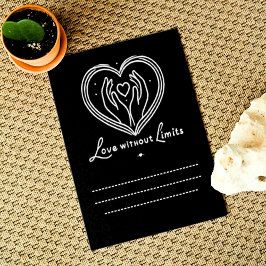 Kärlek utan gränser med ditt eget Ord under Tack Kort