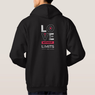Kärlek Utan Gränser – Minimalistisk Typografidesig Hoodie
