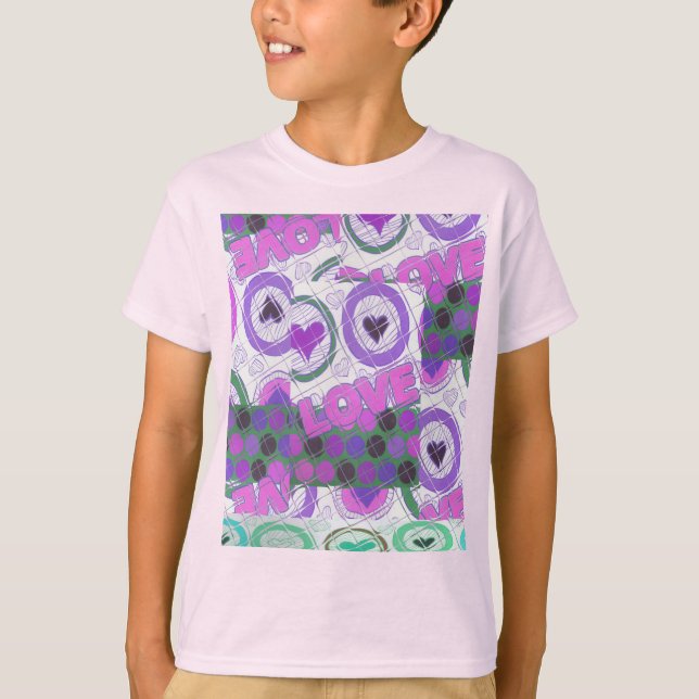 Kärlek vackra hjärthjärthjärtklappande känsla t shirt (Framsida)