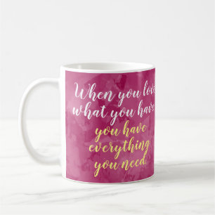 Kärlek vad du har Motivational Gratefulness Kaffemugg