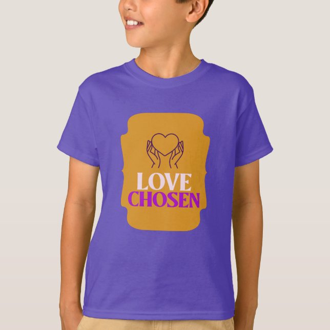 Kärlek Valda Adoptivmamma T Shirt (Framsida)