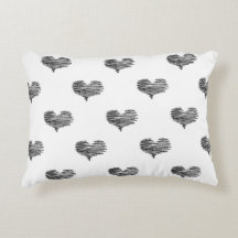 Kärlek Valentindagen Black Heart Sketch