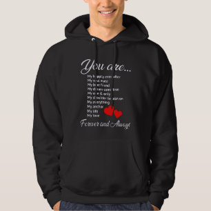 Kärlek Valentindagen Par Heart Funny Gift Idea Hoodie