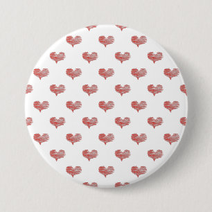Kärlek Valentindagen Red Heart Sketch Knapp