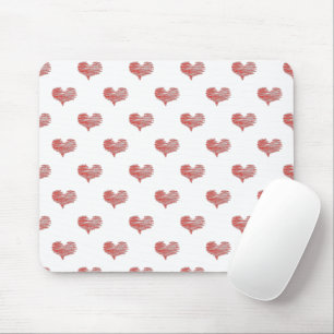 Kärlek Valentindagen Red Heart Sketch Musmatta