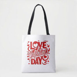 Kärlek Valentindagen Shoulder Tote Bag Tygkasse