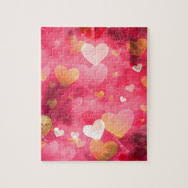 Kärlek, Valentine, Day, Heart, Women, Rosa, Ro Pussel (Vertikal)